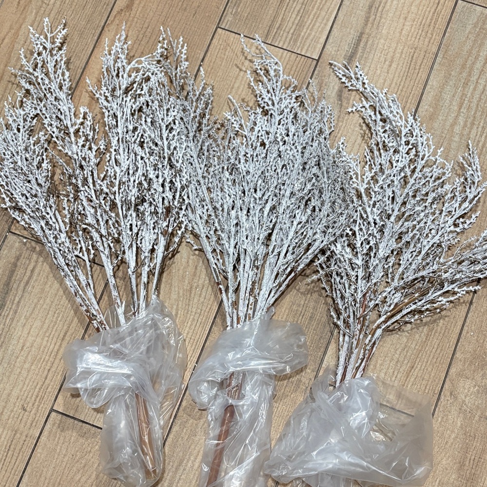 Frosted Decorative Branches with sparkling
